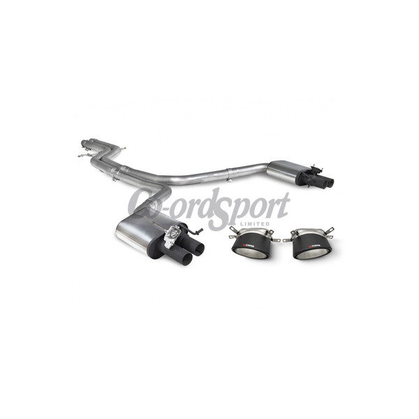 Scorpion Non-resonated half system with trims Audi RS6 Avant C7 image