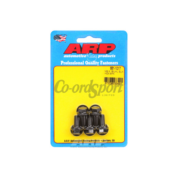 ARP M8 x 1.25 x 16 hex black oxide bolts image