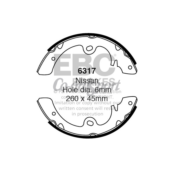 EBC BRAKE SHOE SET image