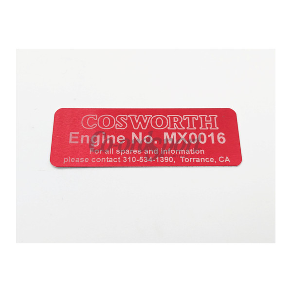 COSWORTH Engine ID plaque Mitsubishi image