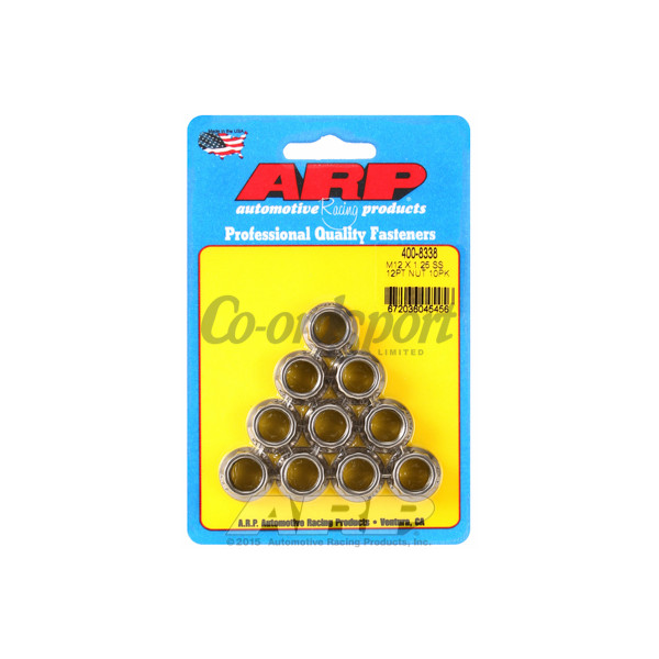 ARP M12 X 1.25 .750 collar SS 12pt nut kit image