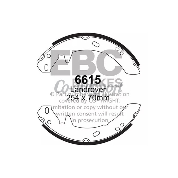 EBC BRAKE SHOE SET image