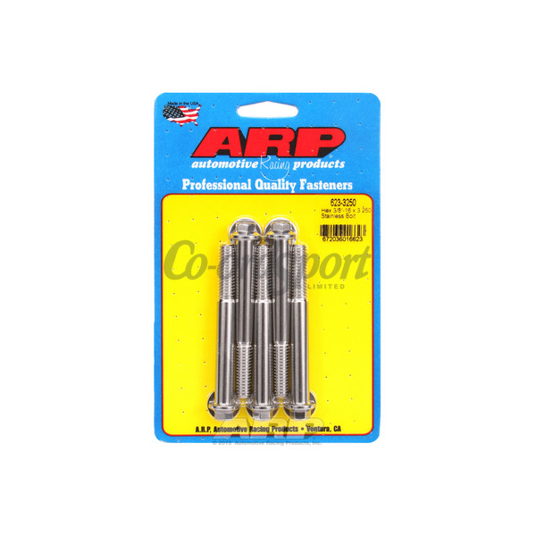 ARP 3/8-16 x 3.250 hex SS bolts image