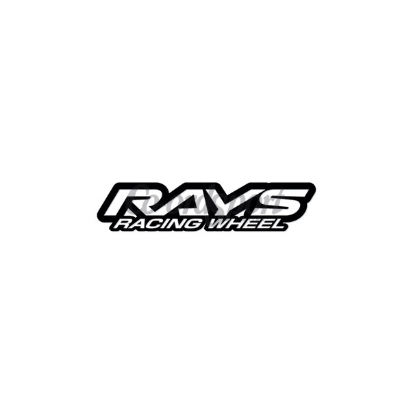 RAYS No.22 RAYS RACING STICKER 140mm MATTE BK image