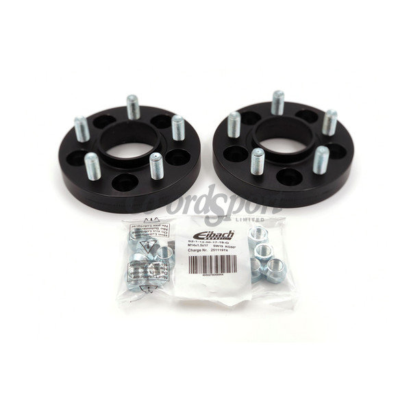 Eibach 25mm Black Wheel Spacers 114.3x5 70.5mm CB M14x1.5 image