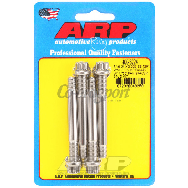 ARP 5/16-24 X 3.000 SS 12pt water pump pulley w/ 1.750 fan image