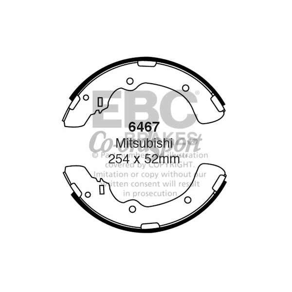 EBC BRAKE SHOE SET image