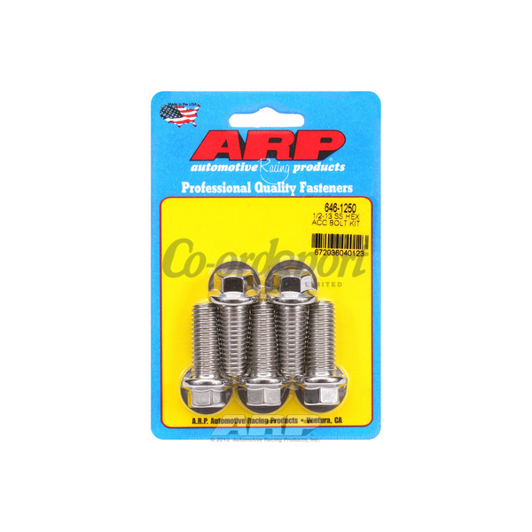 ARP 1/2-13 X 1.250 hex SS bolts image