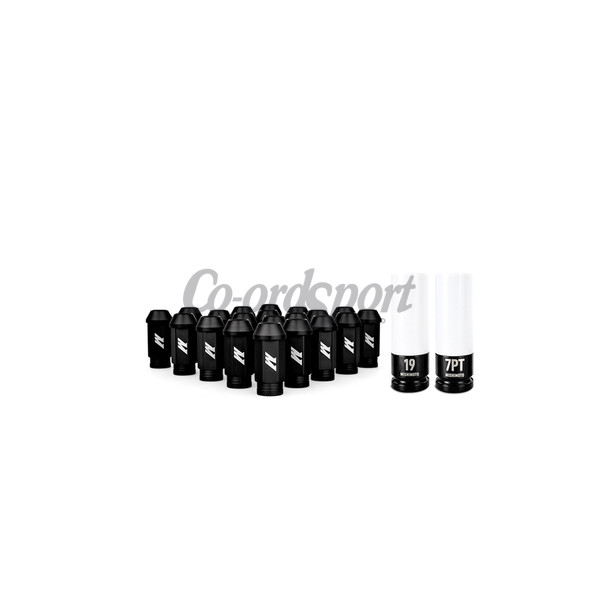 Mishimoto Aluminum Locking Lug Nuts M12x1.25 20pc Set Black image