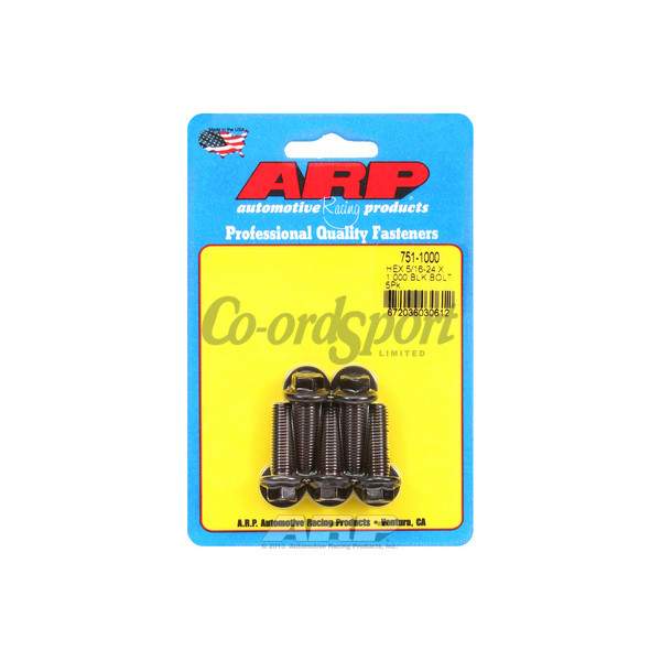 ARP 5/16-24 x 1.000 hex black oxide bolts image