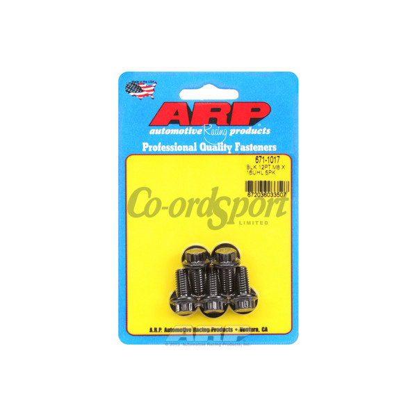 ARP M8 x 1.25 x 16 12pt black oxide bolts image