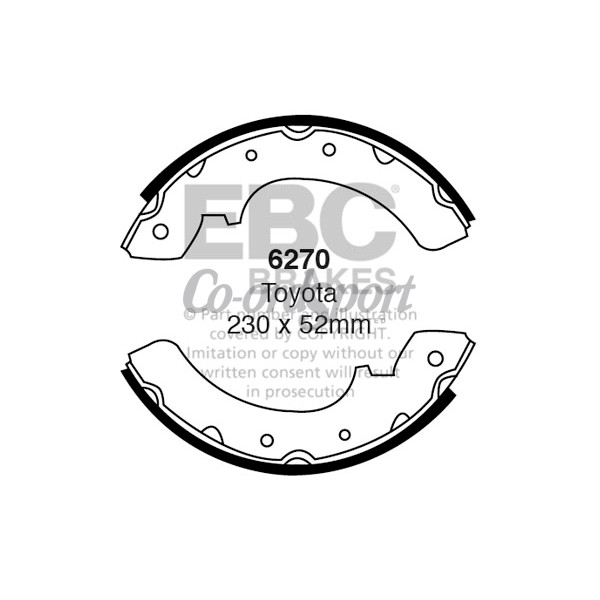 EBC BRAKE SHOE SET image