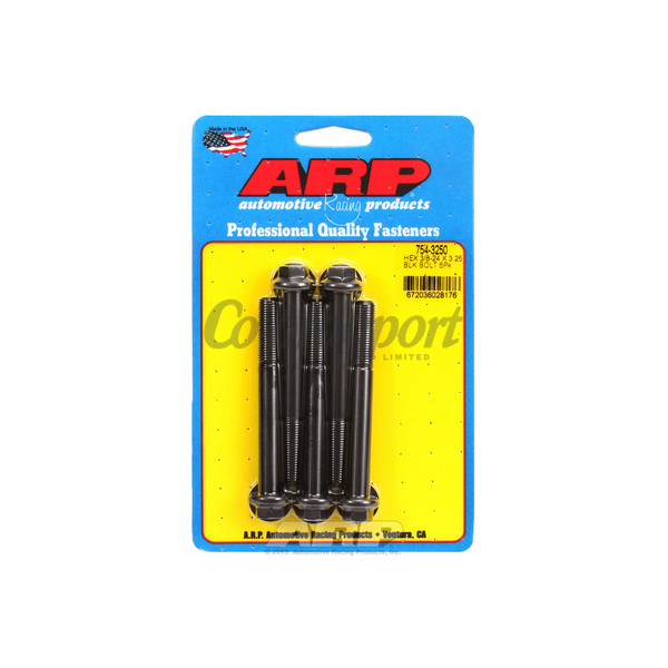 ARP 3/8-24 x 3.250 hex 7/16 wrenching black oxide bolts image