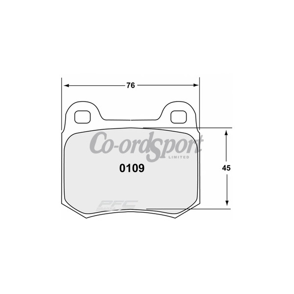 PFC 109 RACE PAD SET - 97 CMPD 15 MM image