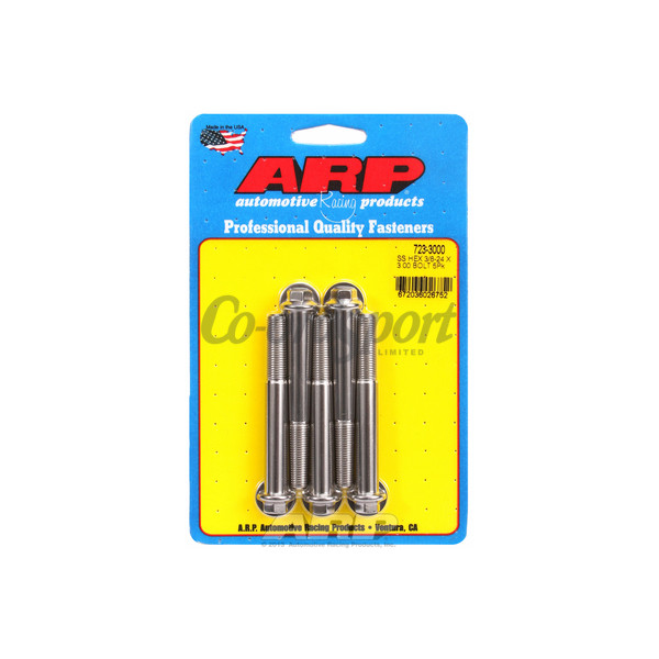ARP 3/8-24 x 3.000 hex SS bolts image