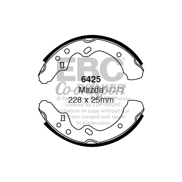 EBC BRAKE SHOE SET image