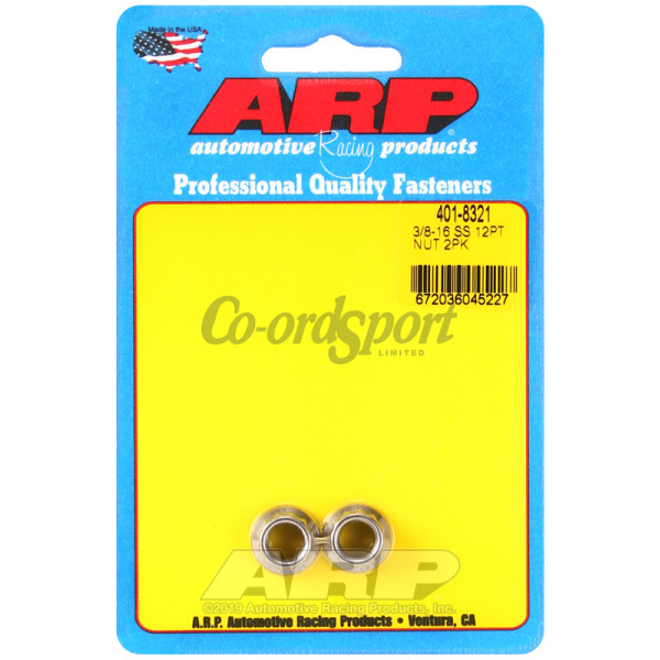 ARP 3/8-16 SS 12pt nut kit image