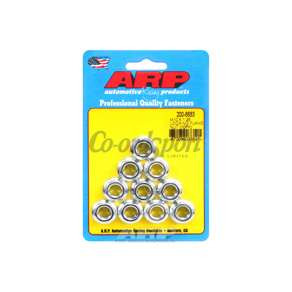 ARP M10 X 1.25 locking flange nut kit image