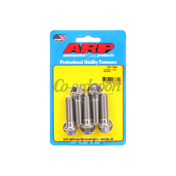 ARP 7/16-20 x 1.500 hex SS bolts image