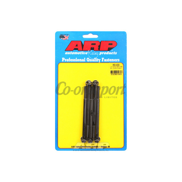 ARP 1/4-20 X 4.250 hex black oxide bolts image