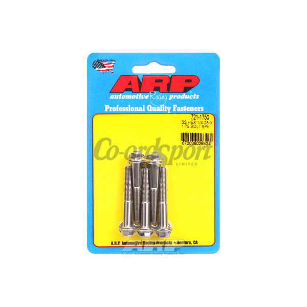 ARP 1/4-28 x 1.750 hex SS bolts image