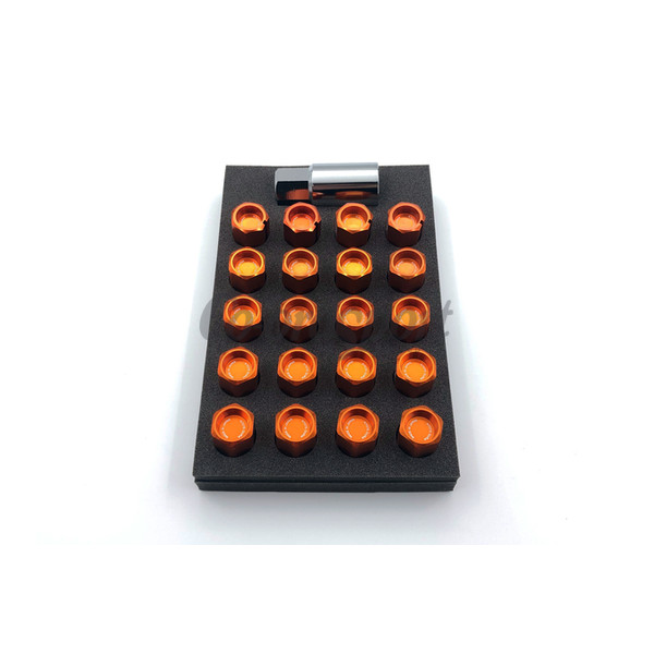 RAYS DURA-LOCK&NUT L42 STRAIGHT M14X1.5 OR (Orange) image