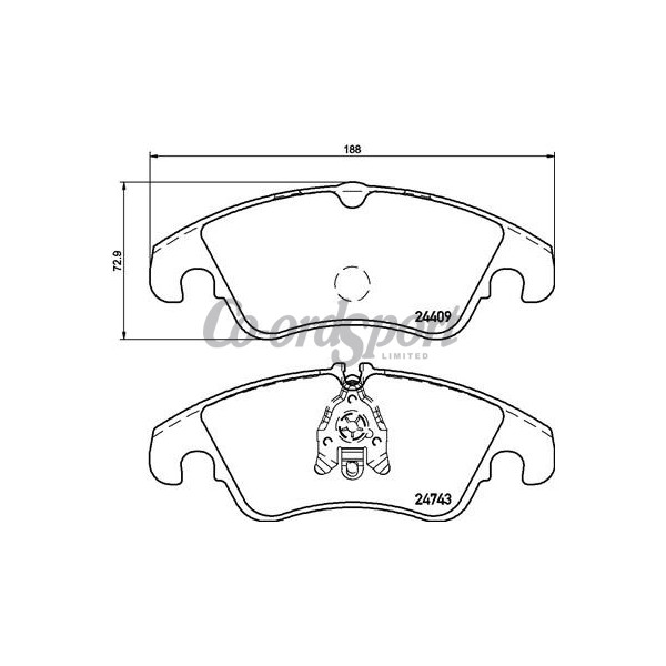 PBS Ford focus RS MK2 Front Prorace Pads image