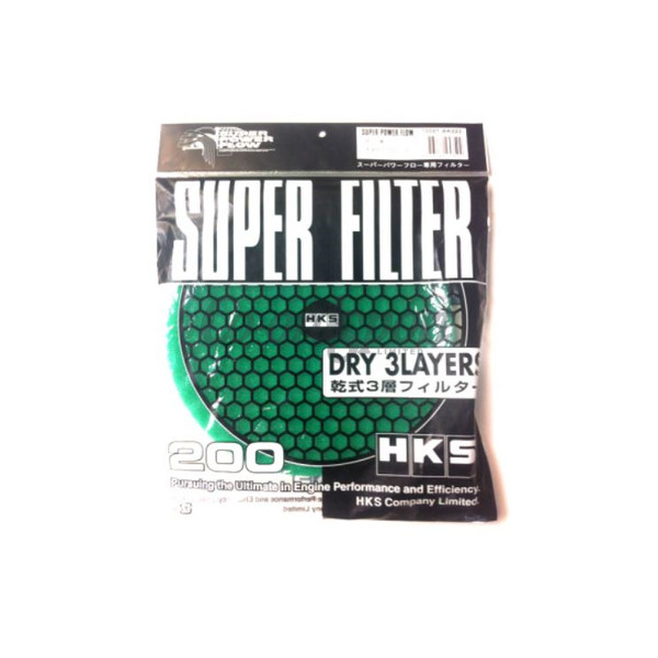 HKS Spf Filter 3-Layer Dry 200mm Green image