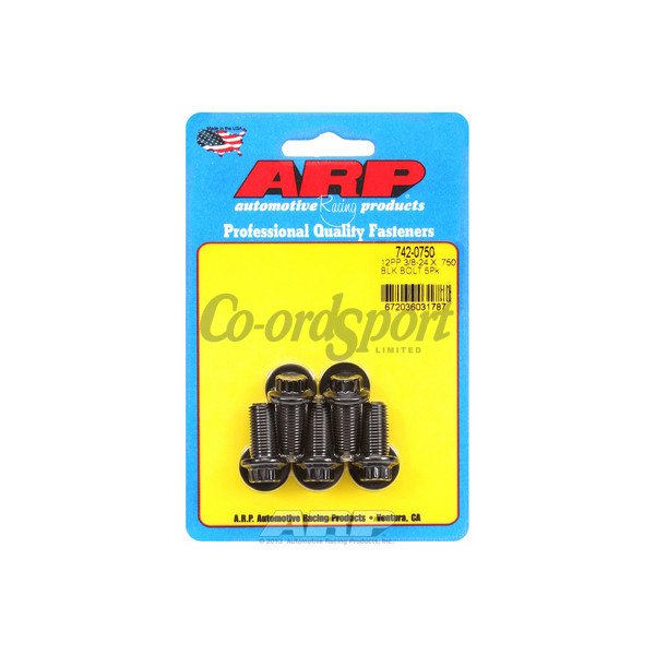 ARP 3/8-24 x .750 12pt black oxide bolts image