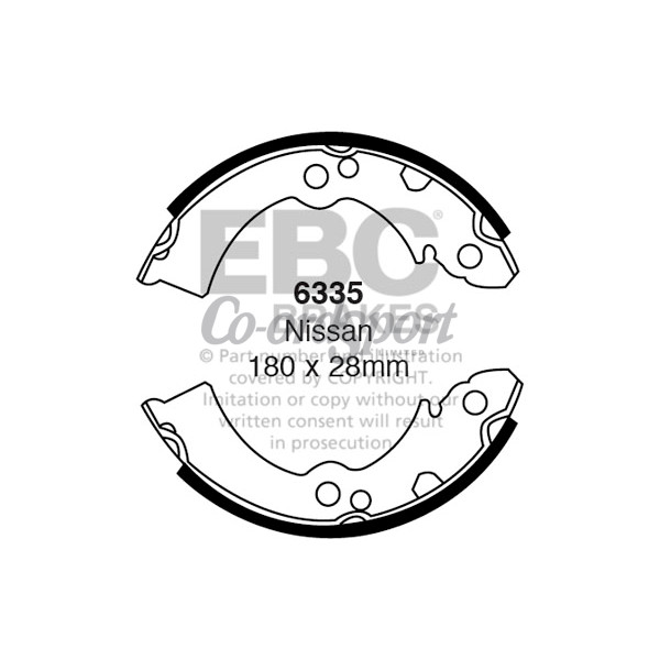 EBC BRAKE SHOE SET image