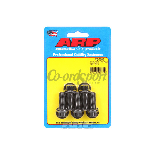 ARP 7/16-20 x 1.000 12pt black oxide bolts image