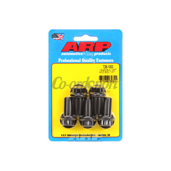 ARP 1/2-20 x 1.000 12pt black oxide bolts image