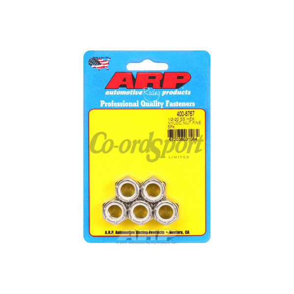 ARP 1/2-20 SS fine nyloc hex nut kit image