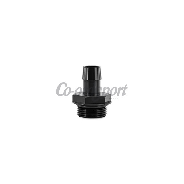 Mishimoto 16ORB to 3/4in Hose Barb Aluminum Fitting Black image