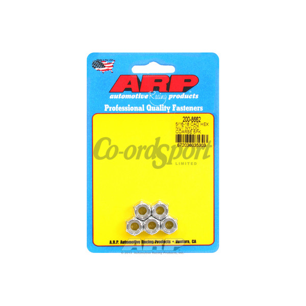 ARP 5/16-18 cad coarse nyloc hex nut kit image