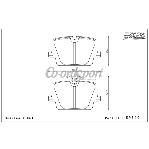 Endless Brake Pads MX72 Compound image