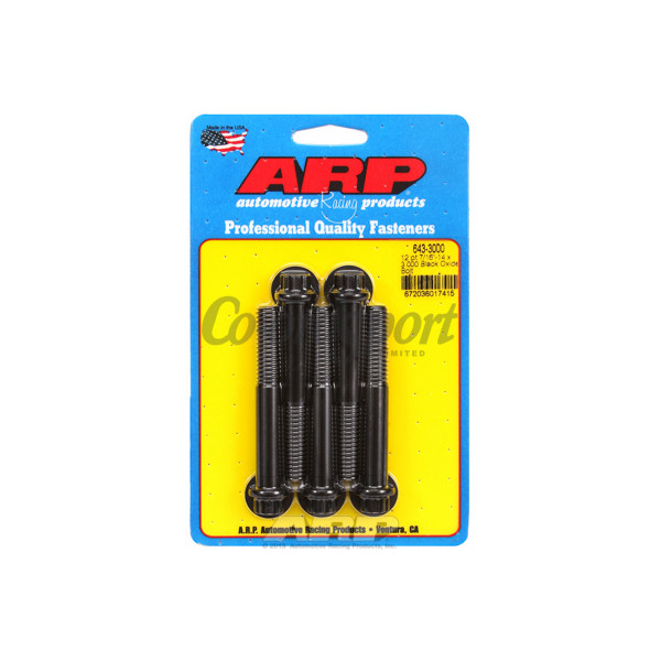 ARP 7/16-14 x 3.000 12pt black oxide bolts image