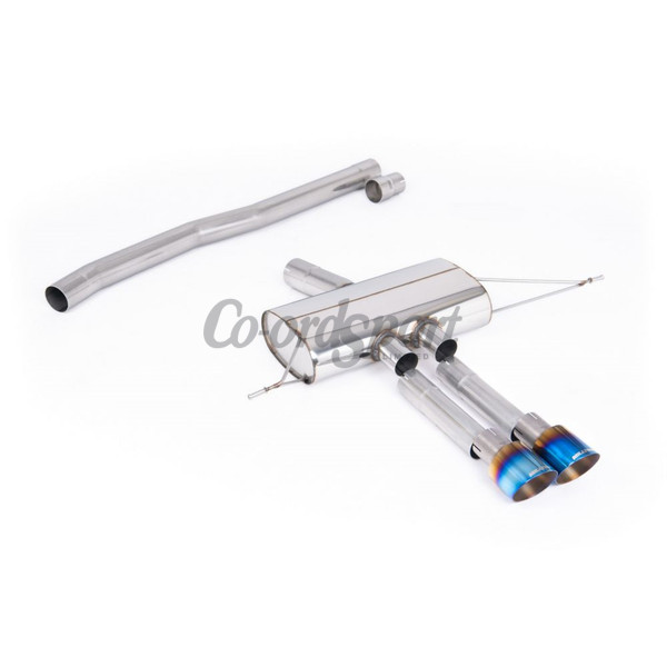 Milltek Non-Res OPF Back Exhaust Mini Cooper S F66 Burnt TI Tips image