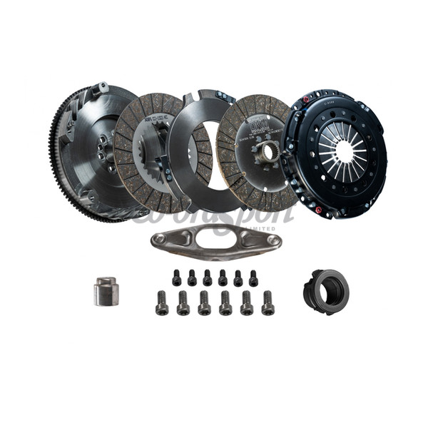 DKM MS clutch kit Dual organic w/flywheel 6Bolt BMW 1-3Serie image