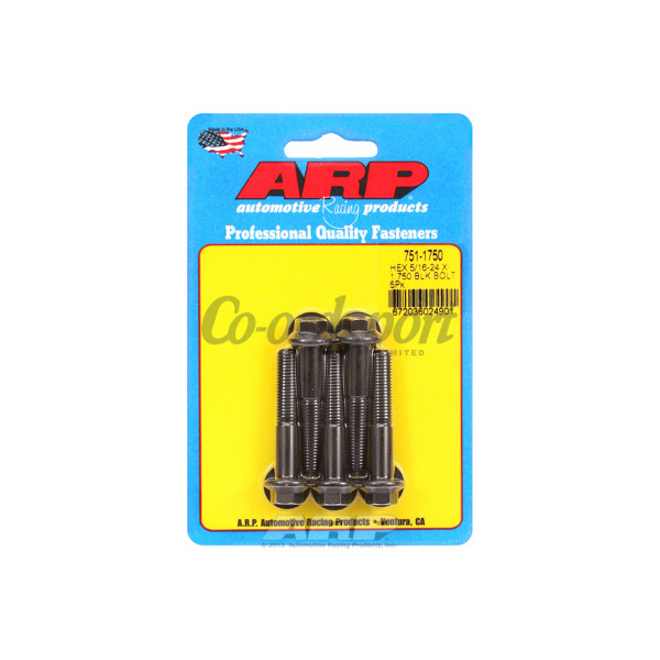 ARP 5/16-24 x 1.750 hex black oxide bolts image