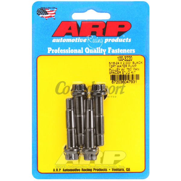 ARP 5/16-24 X 2.000 black 12pt water pump pulley w/ .750 fa image