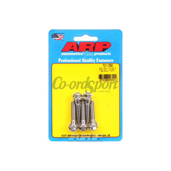 ARP 1/4-28 x 1.250 hex SS bolts image