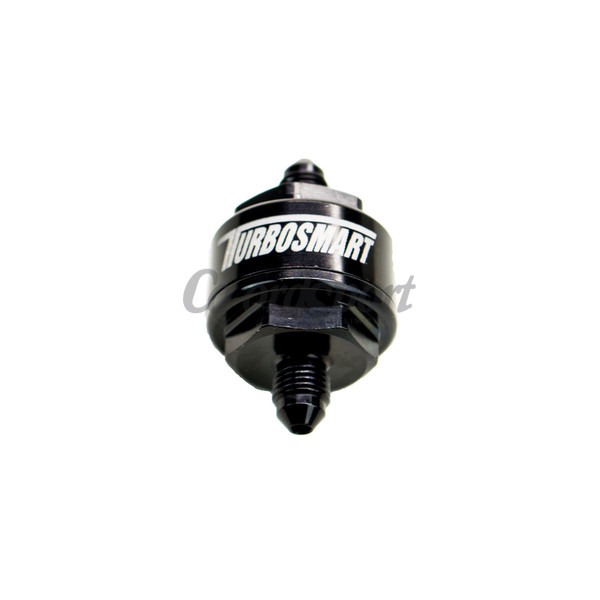 Turbosmart Billet Turbo Oil Feed Filter 44um AN-4 - Black image