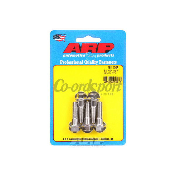 ARP M8 x 1.25 x 30 hex SS bolts image