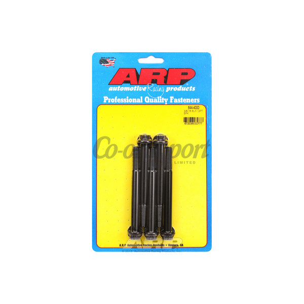 ARP 3/8-16 x 4.000 12pt 7/16 wrenching black oxide bolts image