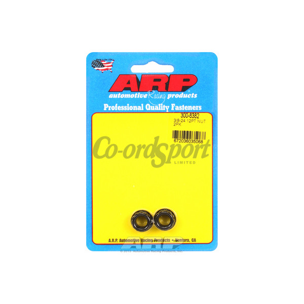 ARP 3/8-24 1/2 socket .645 flange OD 12pt nut kit image