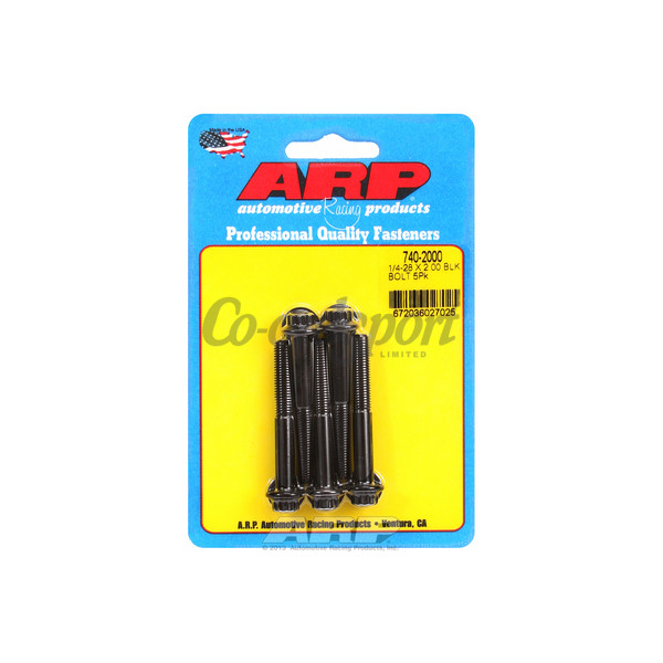 ARP 1/4-28 x 2.000 12pt black oxide bolts image