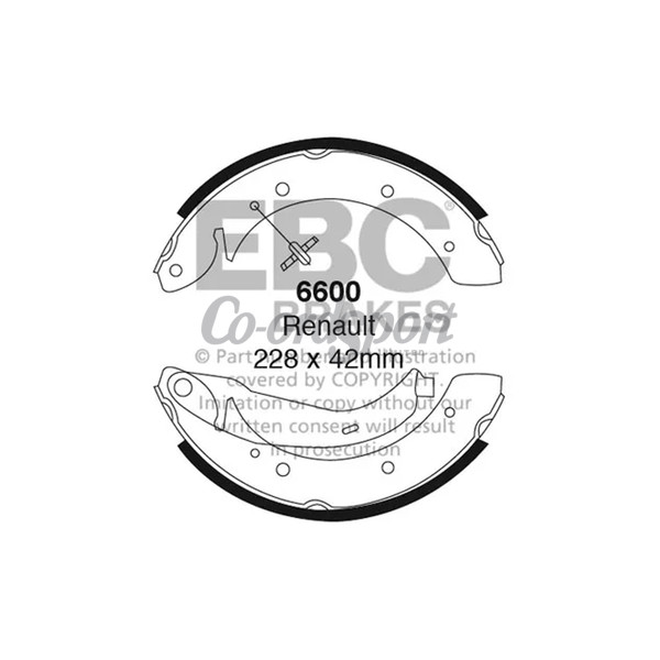 EBC BRAKE SHOE SET image