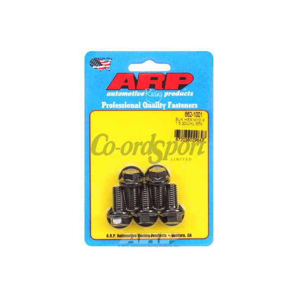 ARP M10 x 1.50 x 20 hex black oxide bolts image