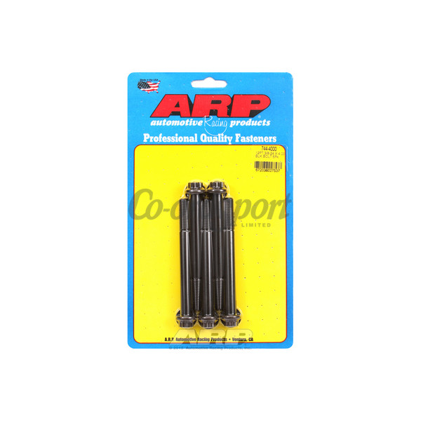 ARP 3/8-24 x 4.000 12pt 7/16 wrenching black oxide bolts image